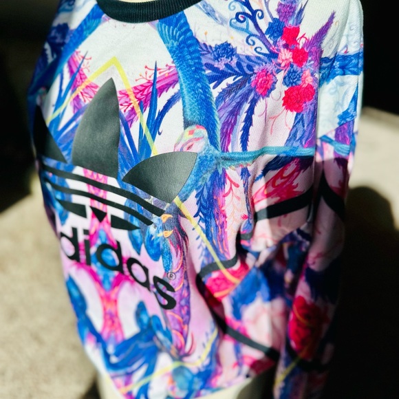 Adidas Florera Exotic Birds Trefoil Crew Sweatshirt - Picture 8 of 9